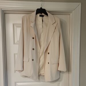 PrettyLittleThing Light Beige Blazer
